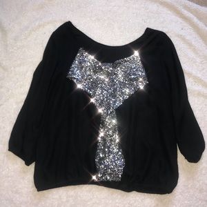 Black blouse with bow detail 🎀